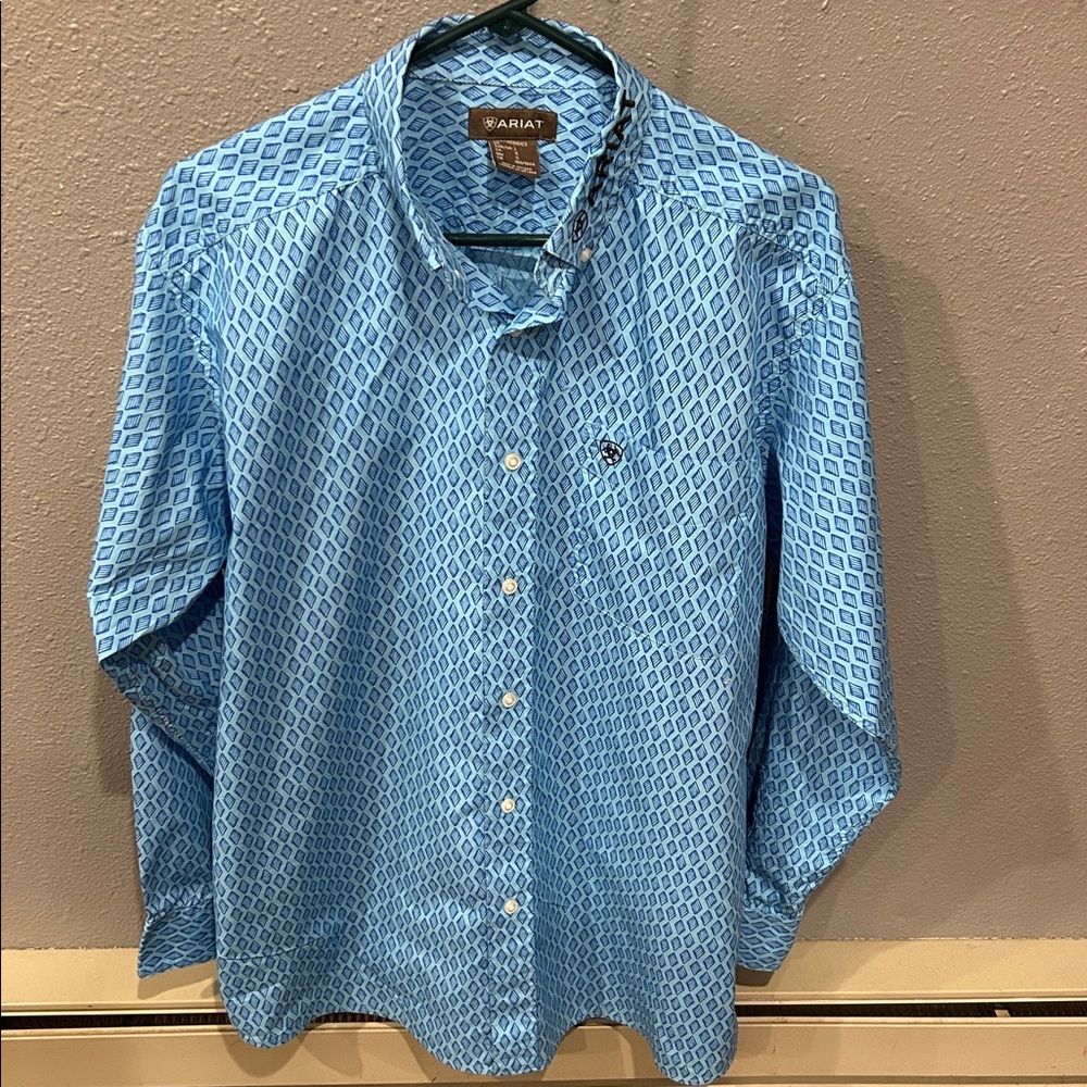 Ariat Light Blue Patterned Shirt